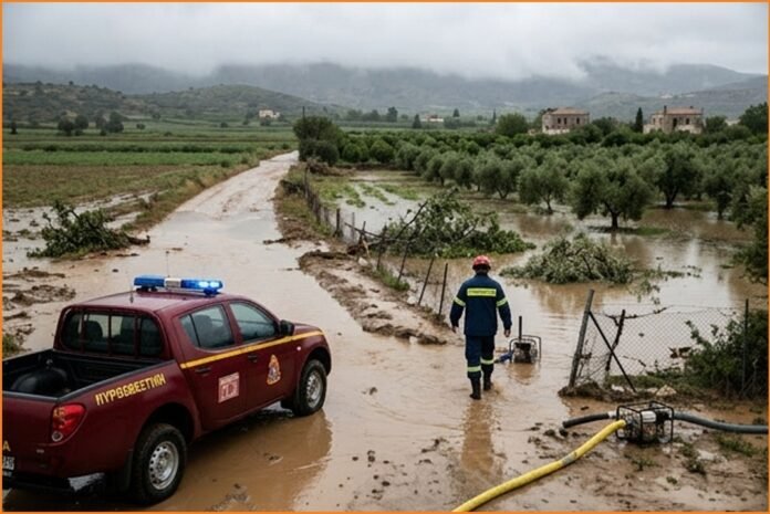 Πάνω από 500 κλήσεις στην Πυροσβεστική μετά τα φαινόμενα στην Κρήτη