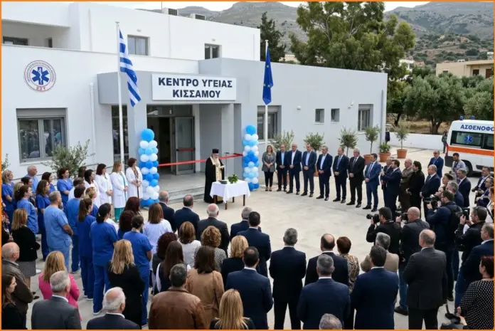 Εγκαίνια στο ανακαινισμένο Κέντρο Υγείας Κισσάμου από τον Άδωνι Γεωργιάδη