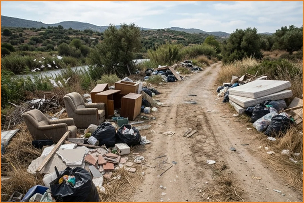 Ερώτηση για τα απορρίμματα στον παραποτάμιο δρόμο του Ταυρωνίτη