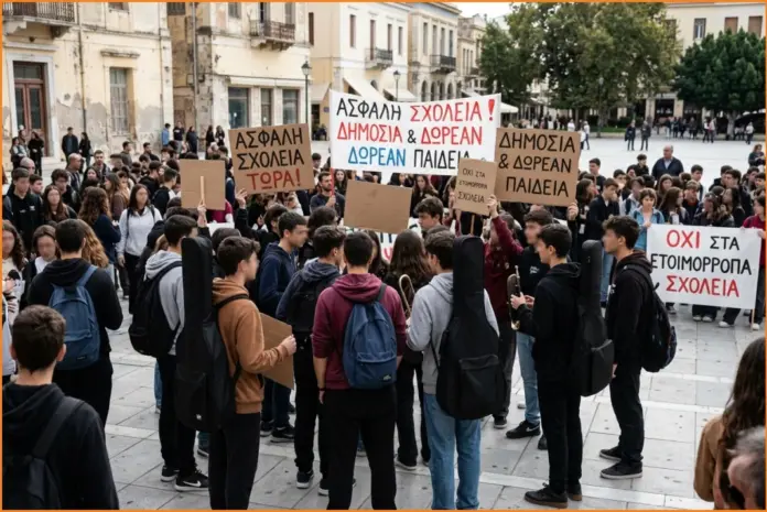 Μουσικό Σχολείο Χανίων: Κάλεσμα μαθητών σε κινητοποίηση για ασφαλή σχολεία