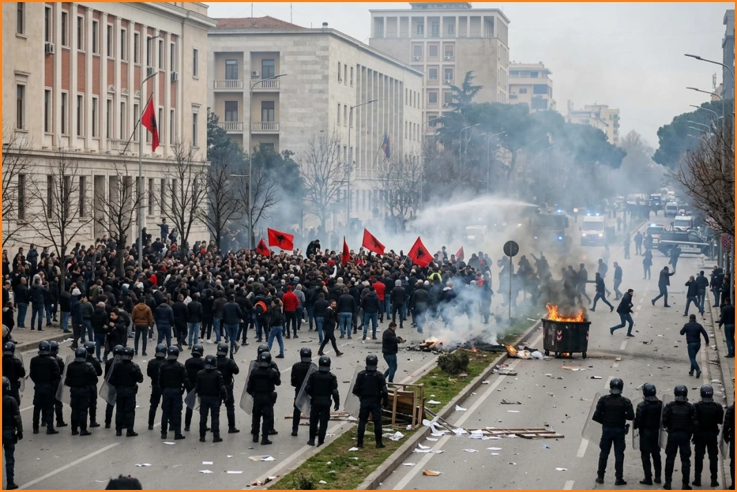 Συγκρούσεις και συλλήψεις στις διαδηλώσεις στην Αλβανία