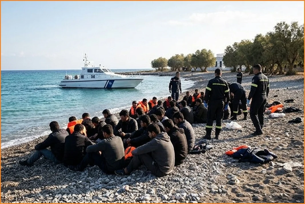 Άφιξη 72 μεταναστών στην παραλία του Κουτσουρά