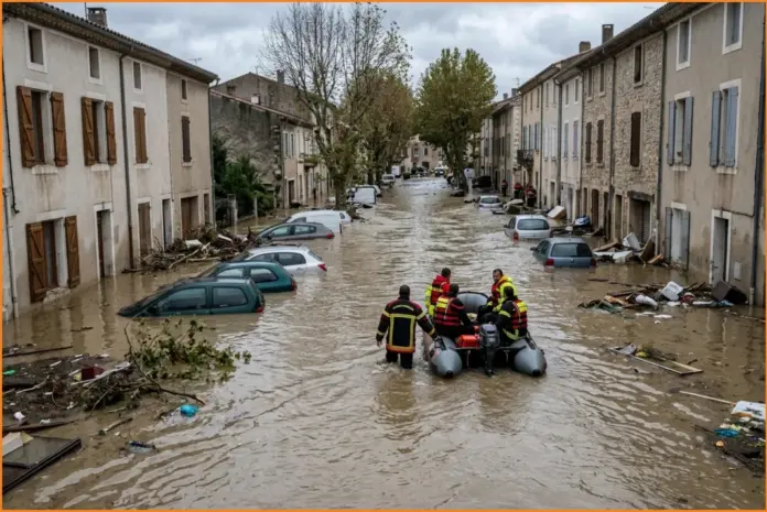 Τέσσερις νεκροί από τις πλημμύρες στη νότια Γαλλία