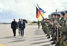 Παρουσία ΥΕΘΑ Νίκου Δένδια στο Πεδίο Βολής Κρήτης και συνάντηση με τον Υπουργό Άμυνας της Γερμανίας