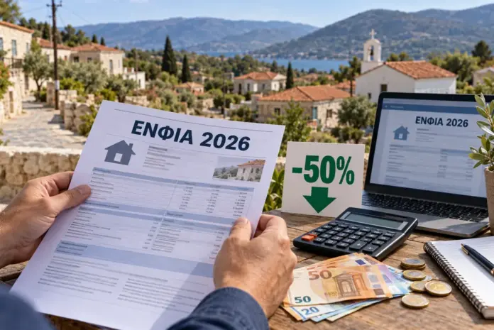 ΕΝΦΙΑ 2026: Μείωση φόρου κατά 50% για ιδιοκτήτες σε μικρούς οικισμούς – Πώς θα δείτε τα νέα εκκαθαριστικά