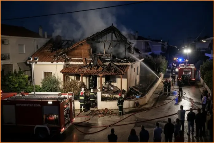 Πυρκαγιά σε κατοικία στην Αρτέμιδα – Κατέρρευσε η σοφίτα