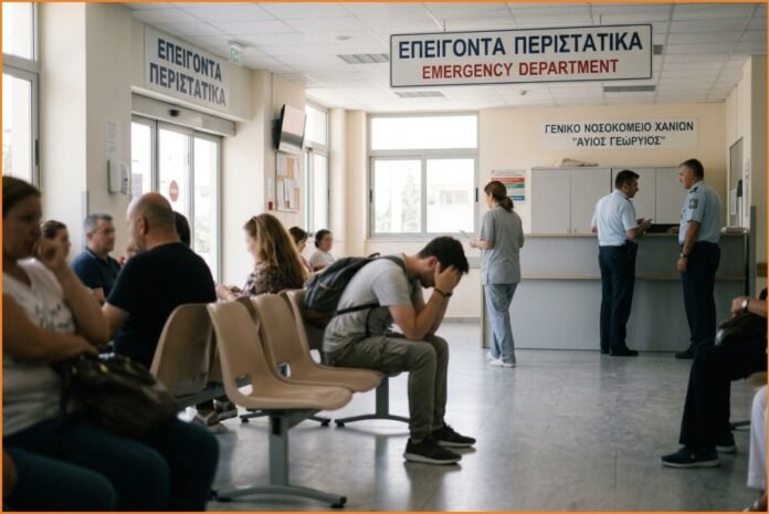 Στα Επείγοντα εντοπίστηκε 19χρονος μετά από τροχαίο στην Παρηγοριά Χανίων