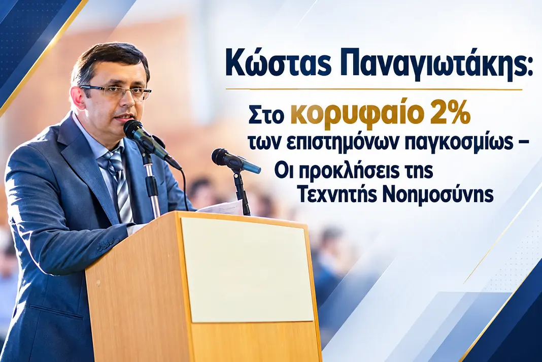 Κώστας Παναγιωτάκης: Στο κορυφαίο 2% των επιστημόνων παγκοσμίως – Οι προκλήσεις της Τεχνητής Νοημοσύνης