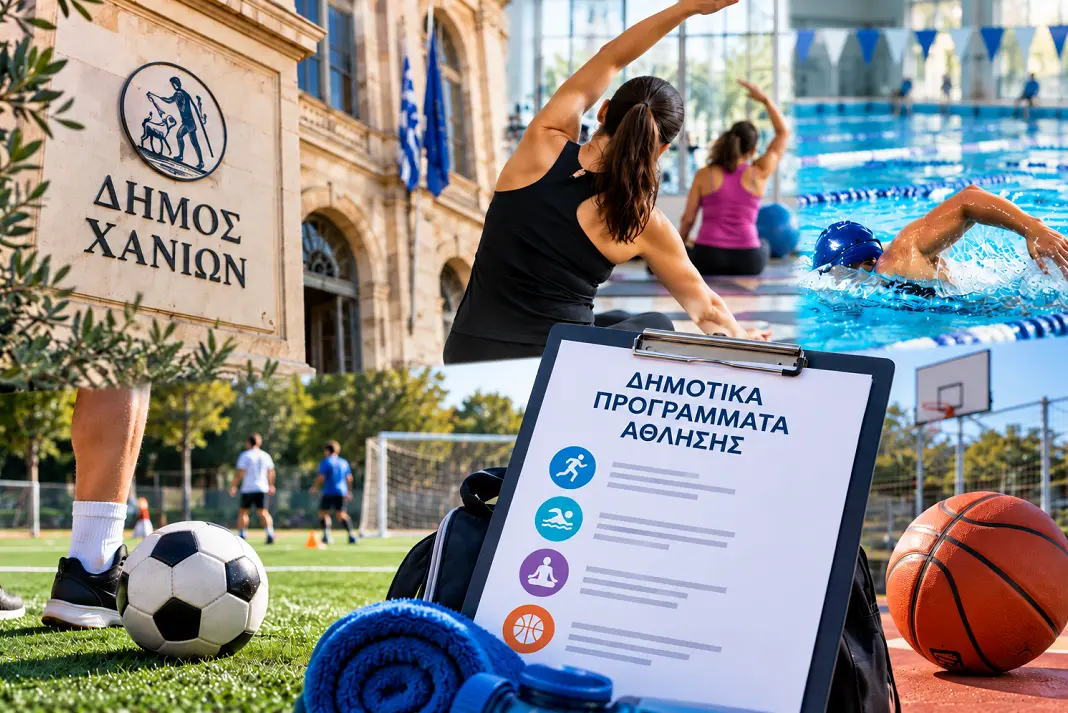 Χανιά: Αυξημένο ενδιαφέρον για τα δημοτικά προγράμματα άθλησης – Οι επιλογές και το κόστος συμμετοχής